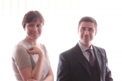 Джожефат Регано и Елена Лемешко - эксперт в машиностроении, технологии и торговом сотрудничестве Итальянского торгового агентства ICE Mosca